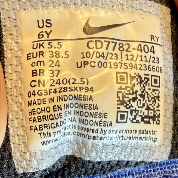 Nike Court Borough Mid 2 Royal Blue Black Sneakers Youth 6Y Women’s 7.5 CD7782-4 - Picture 10 of 10